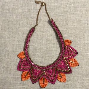 Pink and Orange Statement Necklace